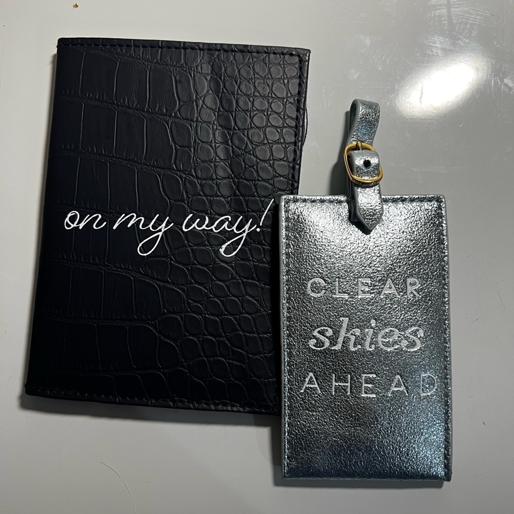 Passport wallet and luggage tag both new